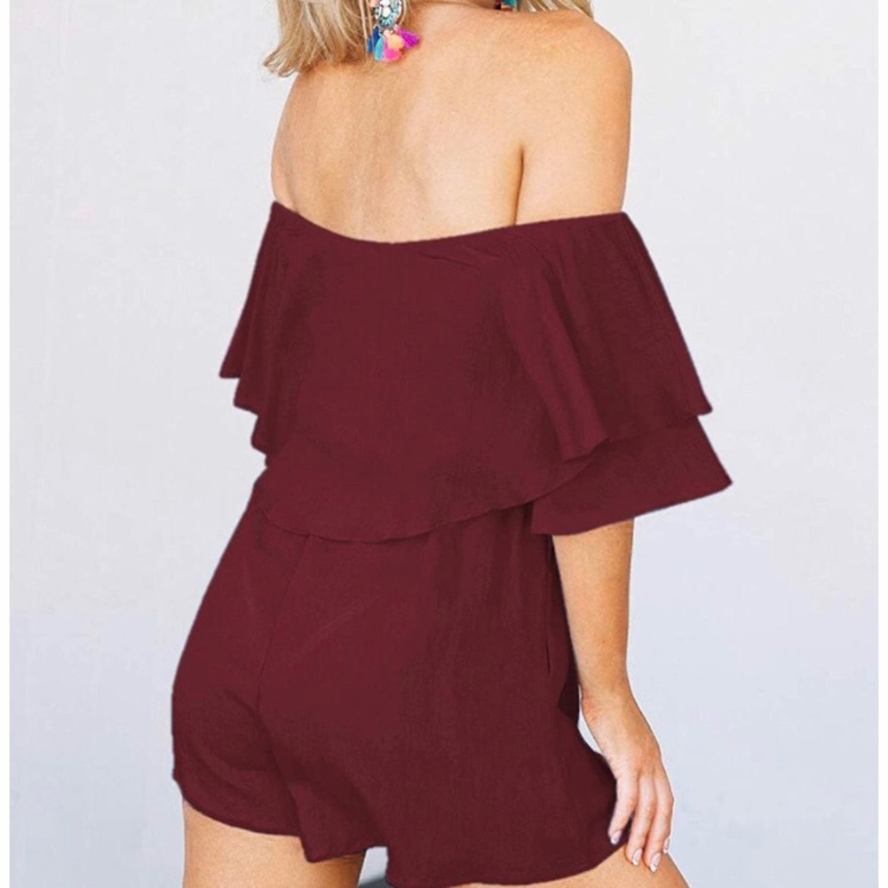 Burgundy romper